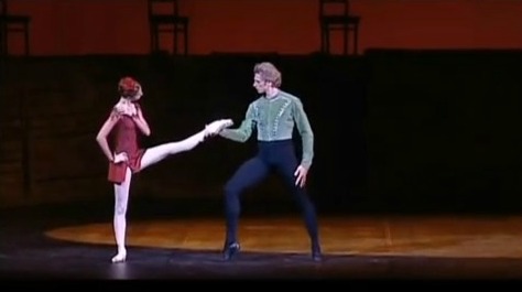 Dress worn by Alicia Alonso of The Cuban National Ballet for Carmen by Bizet. Choreography by Alberto Alonso.