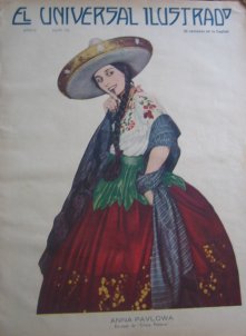 National newspaper, El Universal features Anna Pavlova on her tour to Mexico.